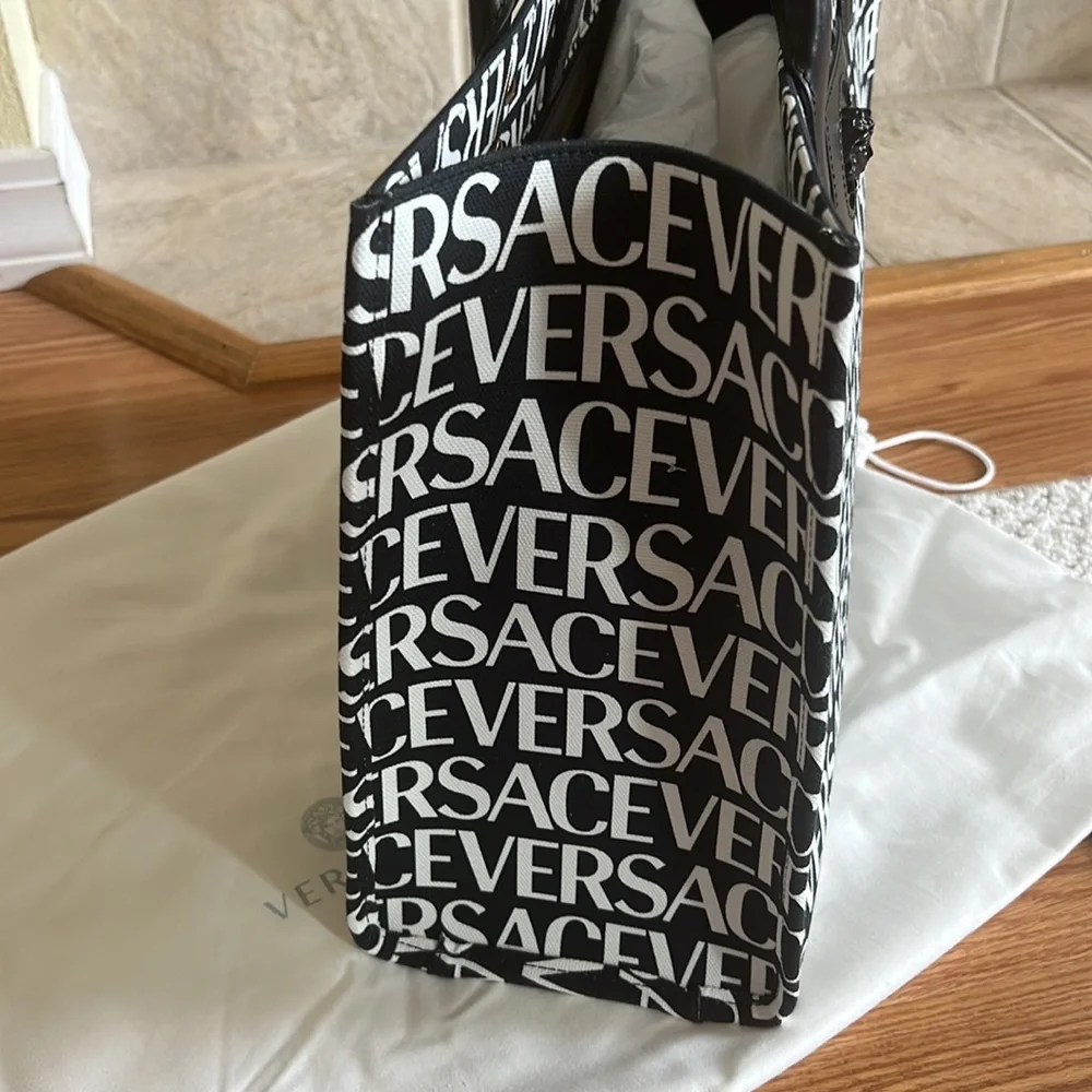 VERSACE ALLOVER LARGE TOTE BAG